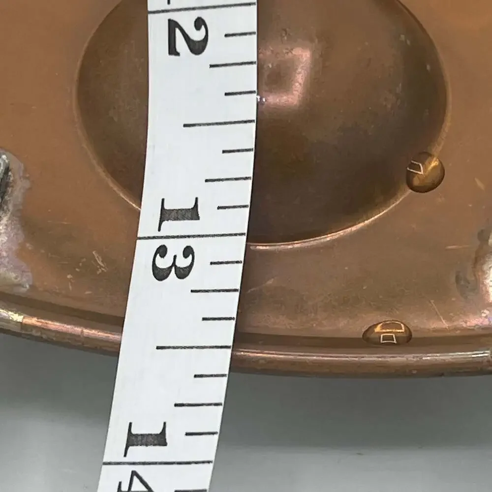 VTG 14” Round Copper Egg Poaching/Pastry Pan / Escargot Pan France